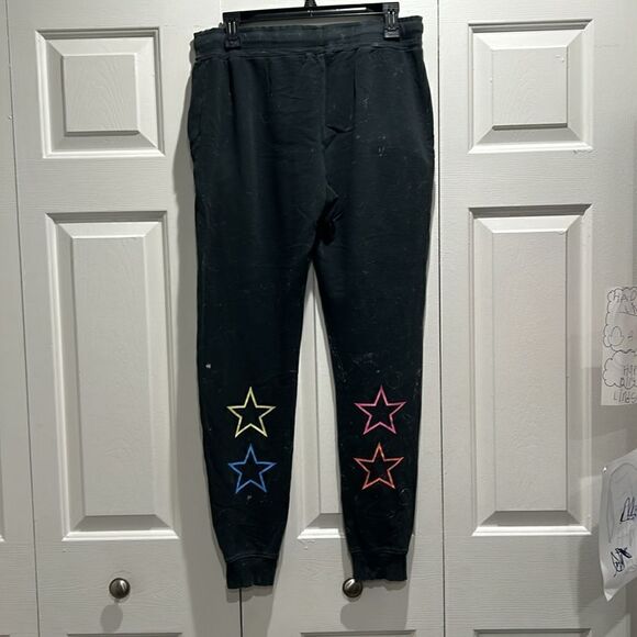 CHRLDR Distressed Black Jogger Sweatpants, Size Large - Picture 5 of 7